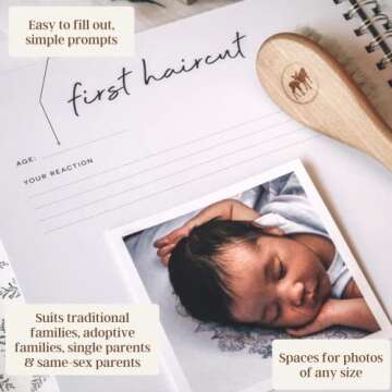 Peachly Unisex Baby Memory Book for All Families