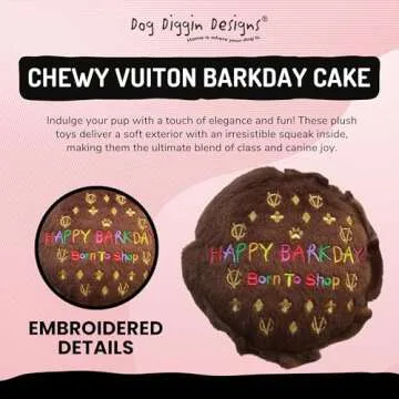 Dog Diggin Designs Runway Pup Collection | Unique Squeaky Parody Plush Dog Toys – Prêt-à-Porter Dog Bones, Balls & More