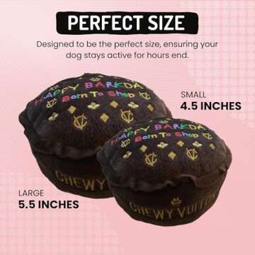 Dog Diggin Designs Runway Pup Collection | Unique Squeaky Parody Plush Dog Toys – Prêt-à-Porter Dog Bones, Balls & More