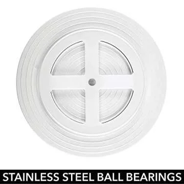 mDesign Deep Plastic Lazy Susan Turntable Storage Organizing Container - Divided Spinning Organizer for Craft, Sewing, Art, School Supplies in Home, Office, Classroom, Playroom or Studio - White