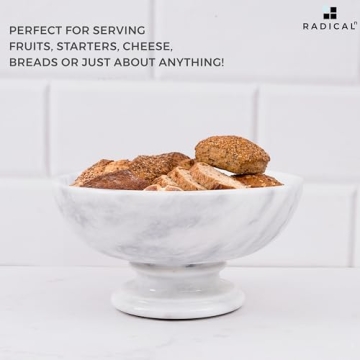 Radicaln Marble Fruit Bowl 10" Stylish Kitchen Decor