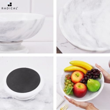 Radicaln Marble Fruit Bowl 10" Stylish Kitchen Decor