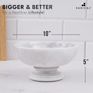 Radicaln Marble Fruit Bowl 10" Stylish Kitchen Decor