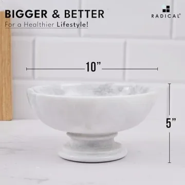 Radicaln Marble Fruit Bowl 10" Stylish Kitchen Decor