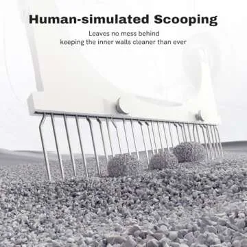 RealScooper Pro with Refill Tray Automatic Cat Litter Box Self Cleaning Litter Box for Multiple Cats, Odor-Removal/App Control/Safety System, Smart Electric Litter Box Trash Liners & Clumping Litter