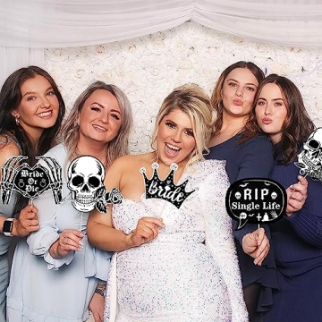 Gothic Bachelorette Photo Booth Props 24Pcs Kit