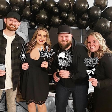 Gothic Bachelorette Photo Booth Props 24Pcs Kit