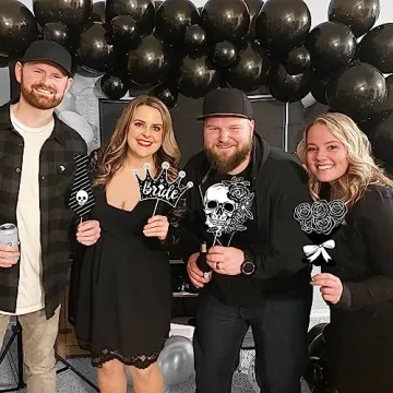 Gothic Bachelorette Photo Booth Props 24Pcs Kit