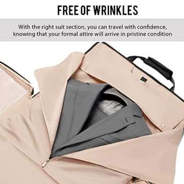 Coolife Garment Bag Carry On Convertible Travel Duffel Bag with Shoe Pouch Weekender Bag for Women M...