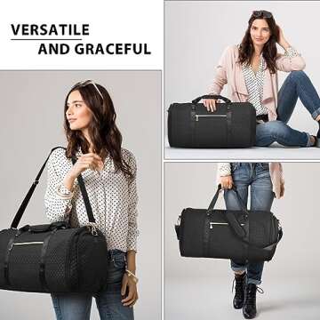 Coolife Convertible Hanging Garment Bag for Travel