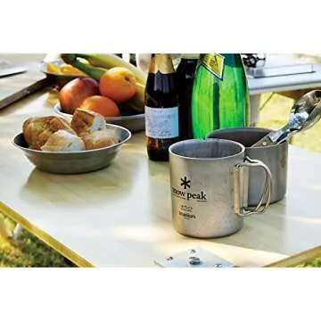 Snow Peak Double Wall Titanimum Insulated Mug, Lightweight, Durable, Camping, 300ml