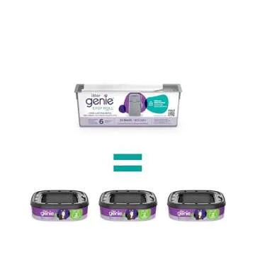 Litter Genie Easy Roll Refill Bags (1-Pack) | Includes a 6-month long lasting roll of 24 Bags | Ultimate Odor Control Cat Litter Bags