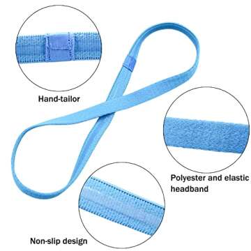 Duufin 20 Elastic Sport Headbands - Non Slip, Colorful & Functional
