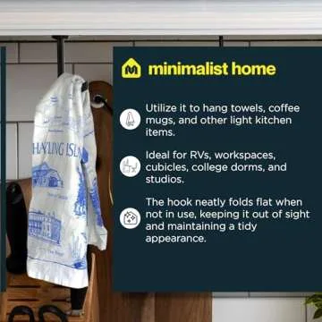 Banana Hanger - Under Cabinet Hook for Bananas or Other Lightweight Kitchen Items. Hook Folds-up When Not in Use. Self-adhesive and Pre-drilled Holes (Screws Provided!) Keep Bananas Fresh.(Black)