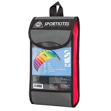 HQ Kites Symphony Beach III 51in (1.3m) Dual Line Parachute Stunt Foil Sport Kite Ready to Fly Outdoor Fun Sports for Boys and Girls Ages 8 and Up - Rainbow Color