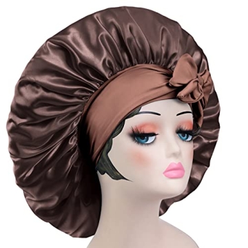 Adjustable Satin Bonnet for Women - Perfect for Braids and Curls