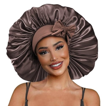 Adjustable Satin Bonnet for Women - Perfect for Braids and Curls