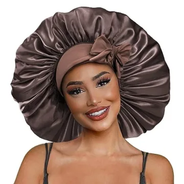 Adjustable Satin Bonnet for Women - Perfect for Braids and Curls