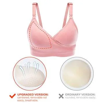 CLUCI 3 Pack Women Nursing Maternity Bra Full Bust Sleeping Wireless Bralette for Breastfeeding with Bra Extenders Clips S