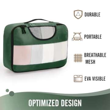 Veken 6 Set Packing Cubes for Suitcases, Travel Organizer Bags for Carry on Luggage, Suitcase Organizer Bags Set for Travel Essentials Travel Accessories in 4 Sizes(Extra Large, Large, Medium, Small)