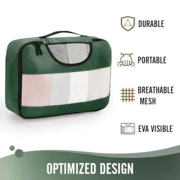 Veken 6 Set Packing Cubes for Suitcases, Travel Organizer Bags for Carry on Luggage, Suitcase Organizer Bags Set for Travel Essentials Travel Accessories in 4 Sizes(Extra Large, Large, Medium, Small)