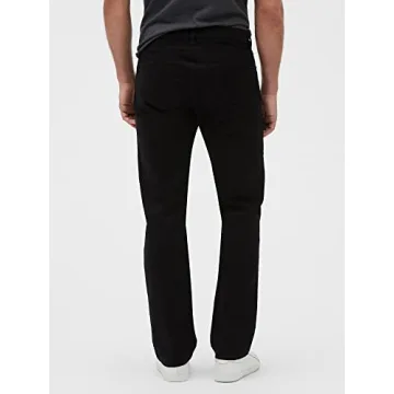 Gap Mens Straight Fit Jeans in True Black - Sustainable & Versatile