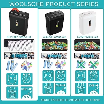 Woolsche 10-Sheet Home Office Paper Shredder Efficient & Quiet