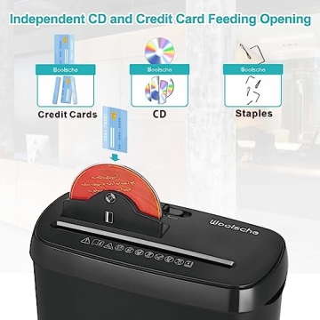 Woolsche 10-Sheet Home Office Paper Shredder Efficient & Quiet