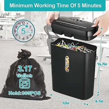 Woolsche 10-Sheet Home Office Paper Shredder Efficient & Quiet