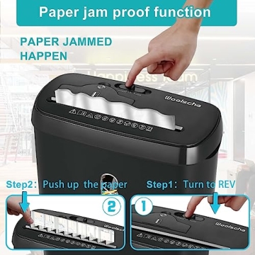 Woolsche 10-Sheet Home Office Paper Shredder Efficient & Quiet