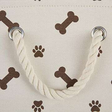 Bone Dry Medium Pet Storage Bin with Paw Print Design