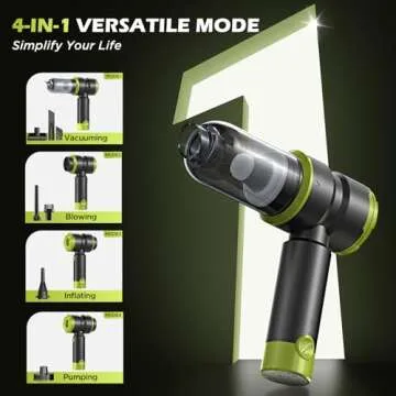 Portable Cordless Car Vacuum with 15000PA Suction Power