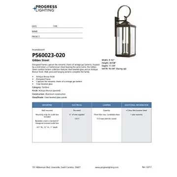 Gibbes Street Collection Outdoor Antique Bronze Lantern