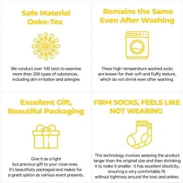 Dailylike Non Slip Grip Ankle Socks for Kids 6 Pairs