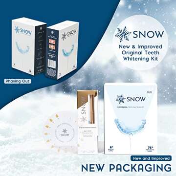 SNOW Diamond Wired Whitening Kit - Sensitive Teeth Whitening Kit - Whitens & Repairs Teeth 6 Months of Treatment Gentle & Enamel Safe Blue