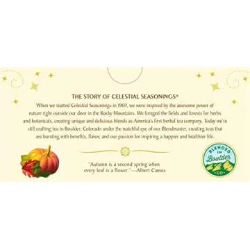 Celestial Seasonings Black Tea, Sweet Harvest Pumpkin, Contains Caffeine, 18 Count (Pack of 6)