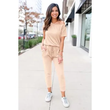 PRETTYGARDEN Off Shoulder Elastic Waist Stretchy Jumpsuit