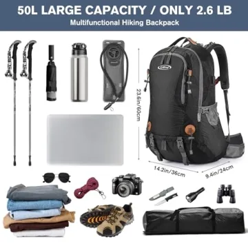 G4Free 50L Waterproof Hiking Backpack for Outdoor Adventures