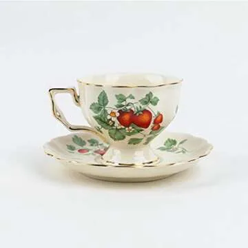 Tmore Vintage Tea Set - Elegant Strawberry Design