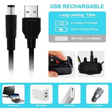 PetYeah Dog Bark Collar-5 Adjustable Sensitivity and Intensity Levels-Dual Anti-Barking Modes-Rechargeable/Rainproof/Reflective -No Barking Control Dog Shock Collar for Small Medium Large Dog