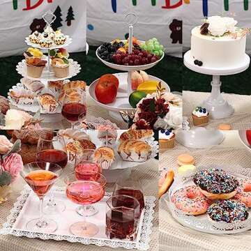 LIFESTIVAL 5 Pack Cake Stands Set for Elegant Displays