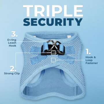 Best Pet Supplies All Weather Mesh Reflective No Pull Harness for Dogs and Cats