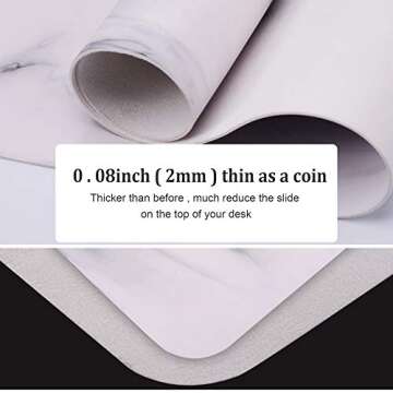 Large PU Leather Desk Pad - Elegant & Waterproof Design