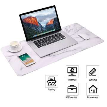 Large PU Leather Desk Pad - Elegant & Waterproof Design