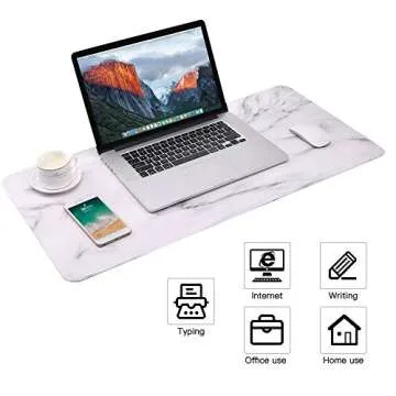 Large PU Leather Desk Pad - Elegant & Waterproof Design
