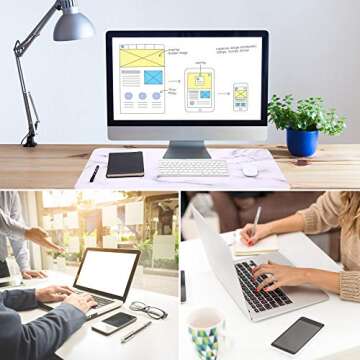 Large PU Leather Desk Pad - Elegant & Waterproof Design