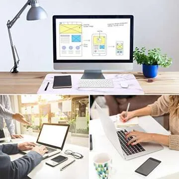 Large PU Leather Desk Pad - Elegant & Waterproof Design