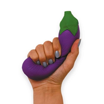 Maia Gifts Eggplant Squishy - Aubergine Super Soft Stress Ball - an Above Average 7 Inches of Stress...