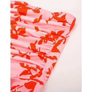 GRACE KARIN Women Strapless Casual Loose Ruched Long Maxi Tube Dress with Pockets