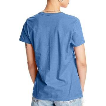Hanes Perfect-T Crewneck T-Shirt, Lightweight Cotton Short Sleeve Tee for Women